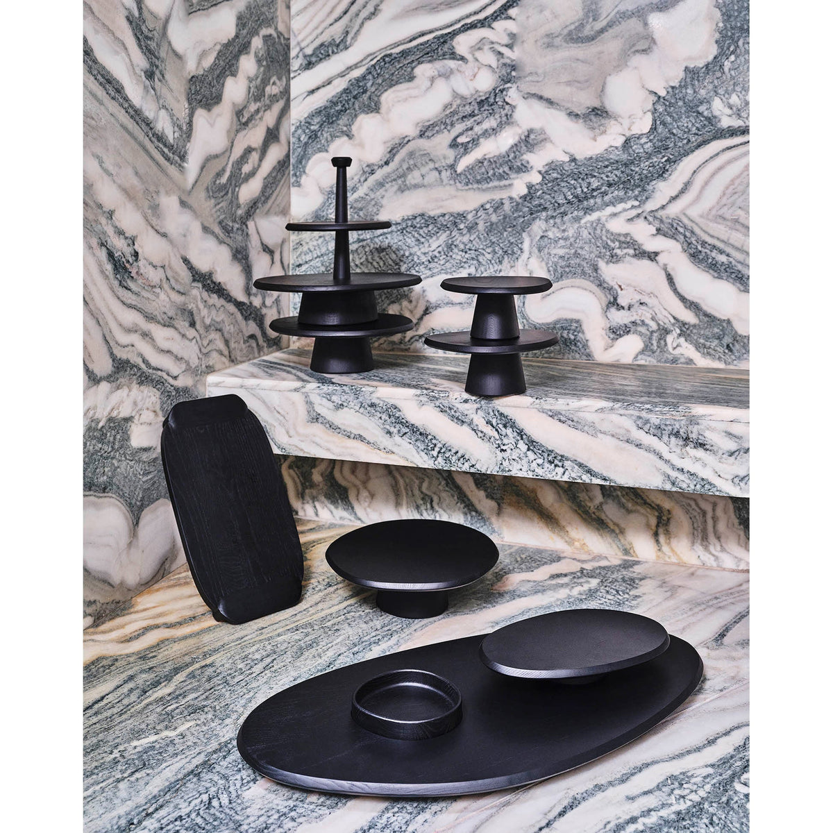 Dune 04 Low Cake Stand - Black