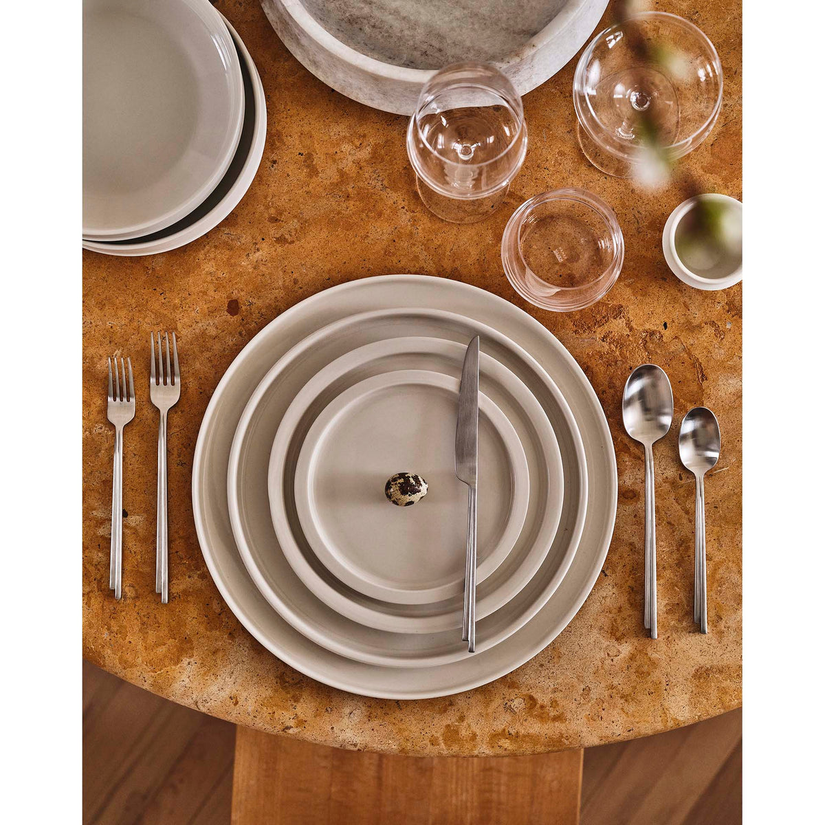 Dune Dinner Plate Set of 4 - Alabaster