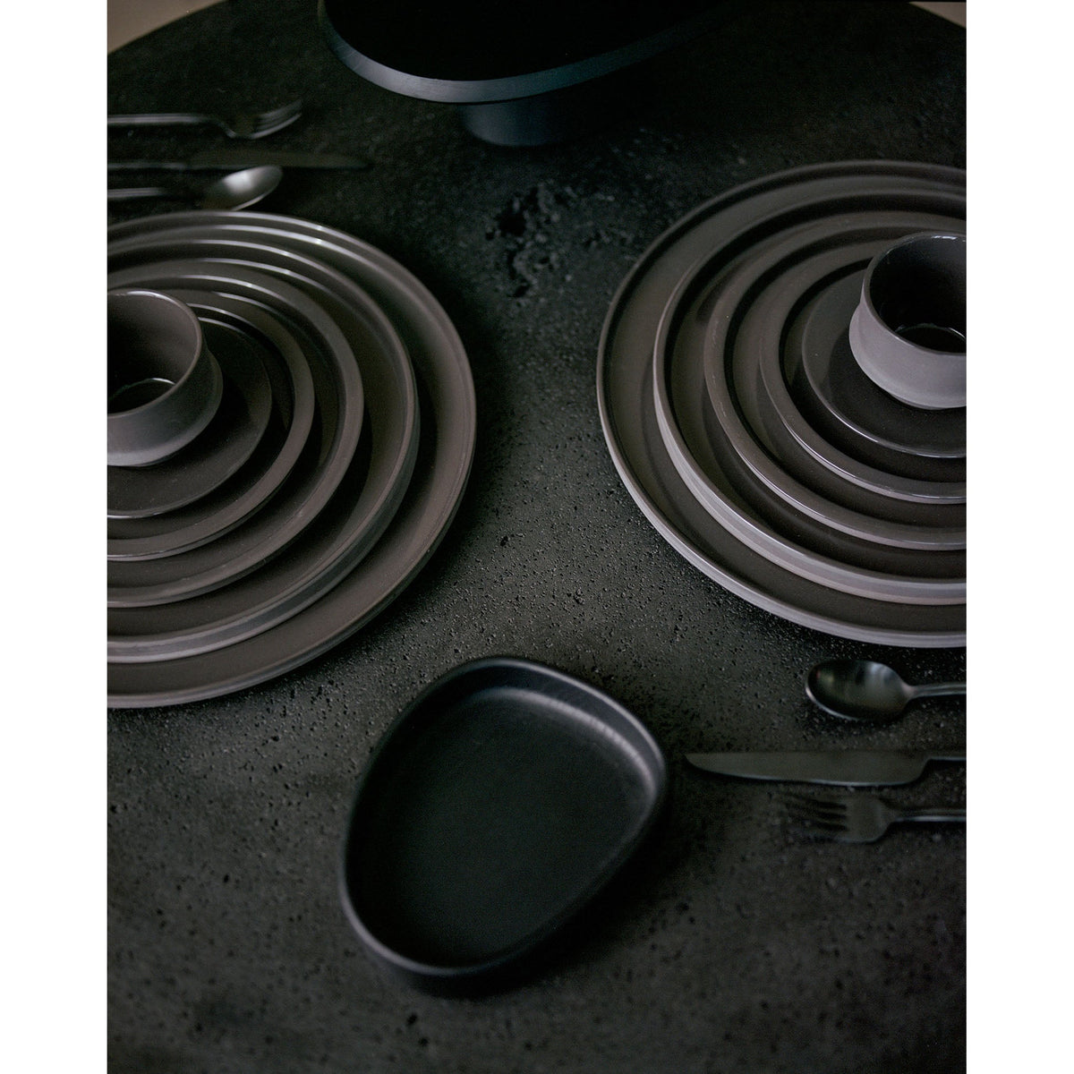 Dune Serving Plate Set of 4 - Slate