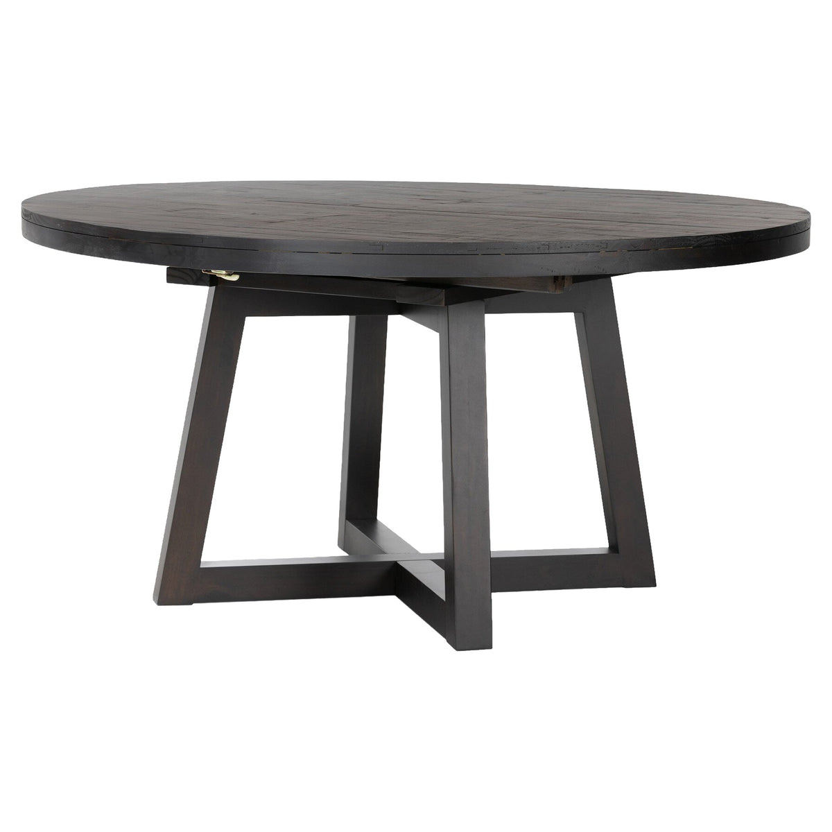 Eberwin Round Ext Dining Table - Dark Carbon