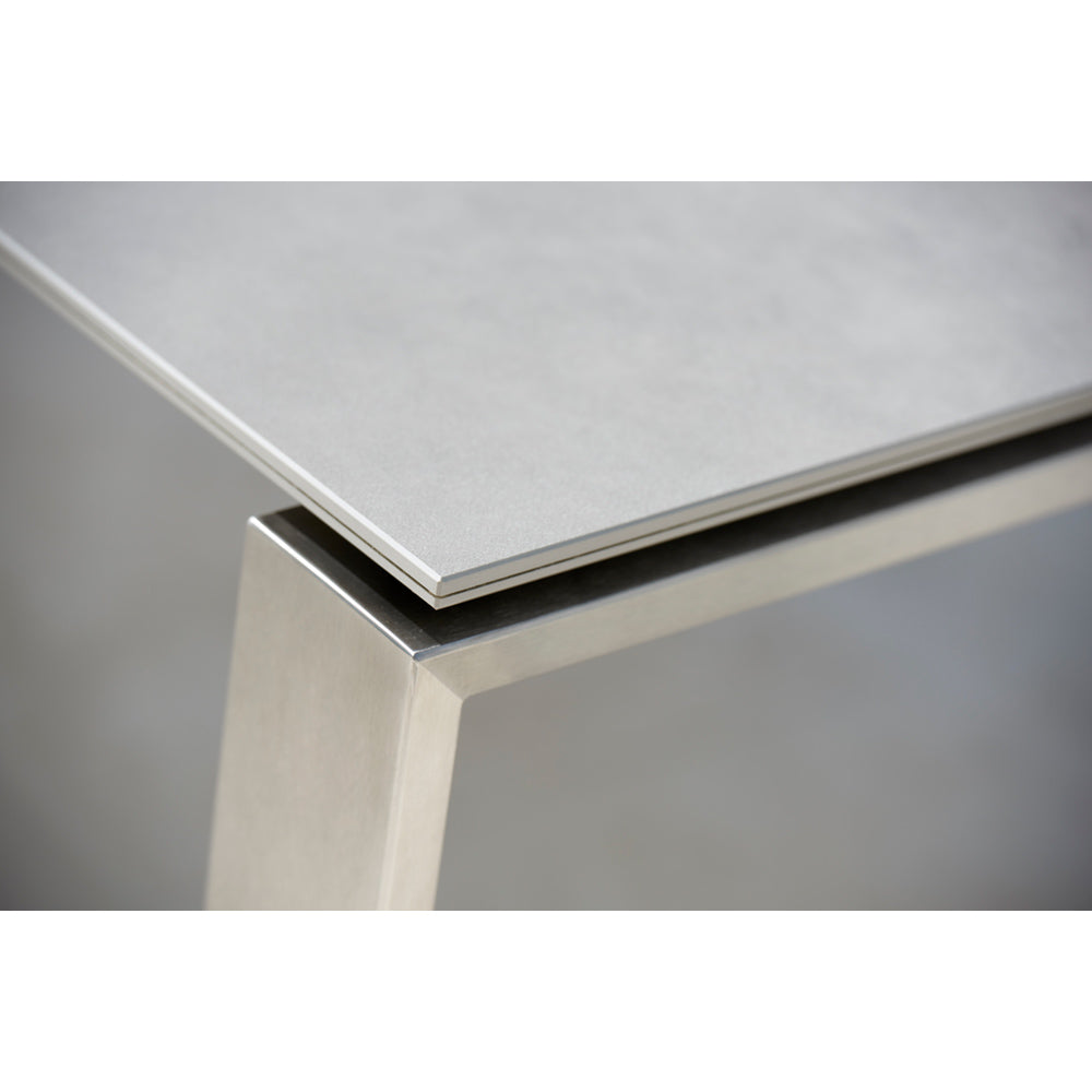 Edge Dining Table With Extensions - Basalt Ceramic Top, Steel Base