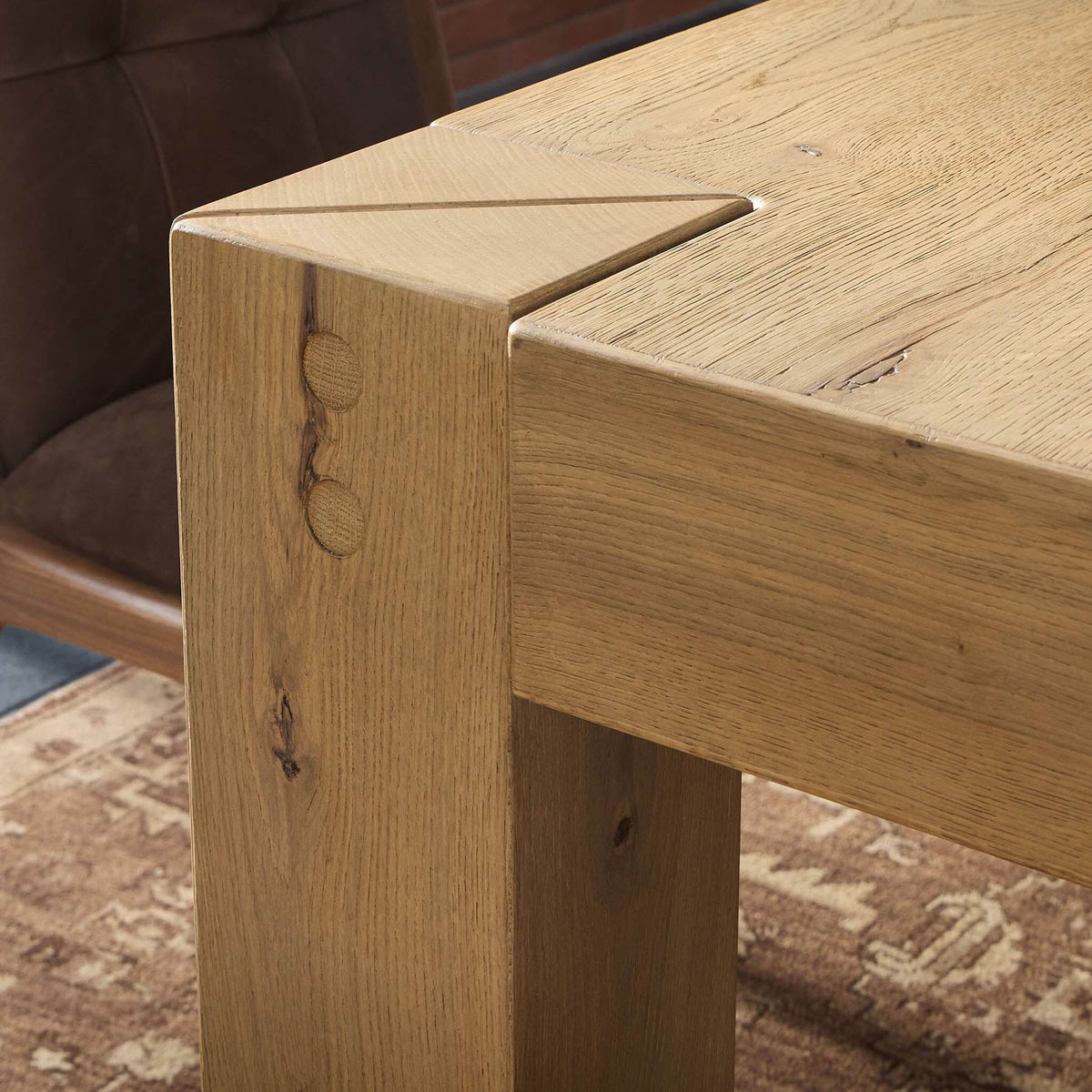 Emmer Dining Table - Aged Smoked Oak