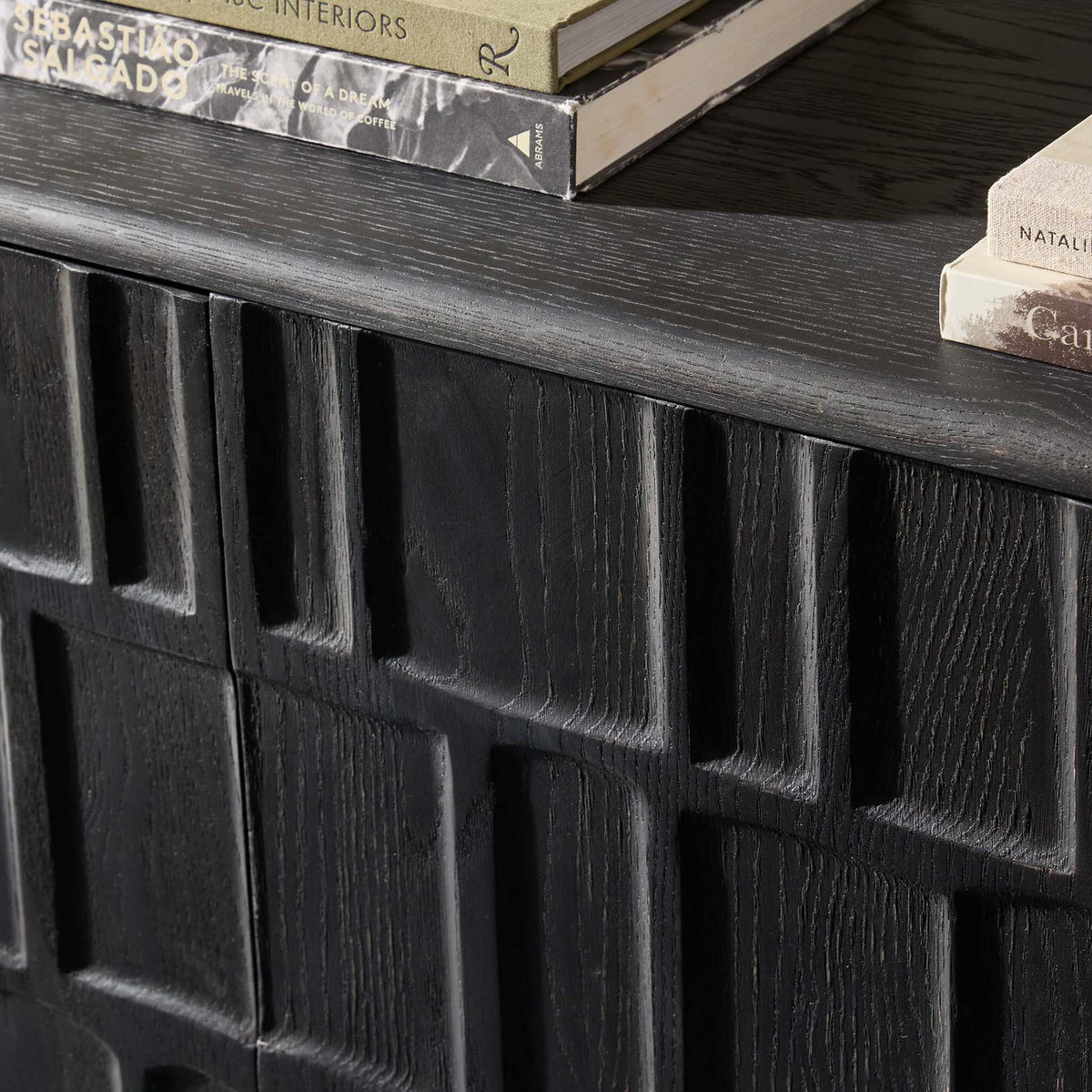 Ezri Media Console - Black Oak