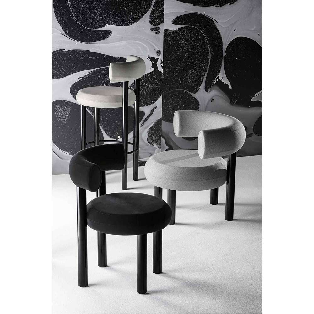 Fat Lounge Chair - Black Steel Base