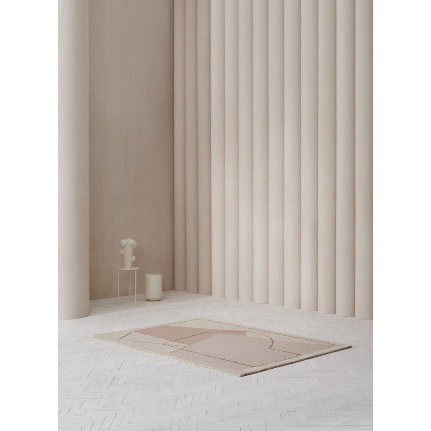 Furbo Rectangular Rug - Rose