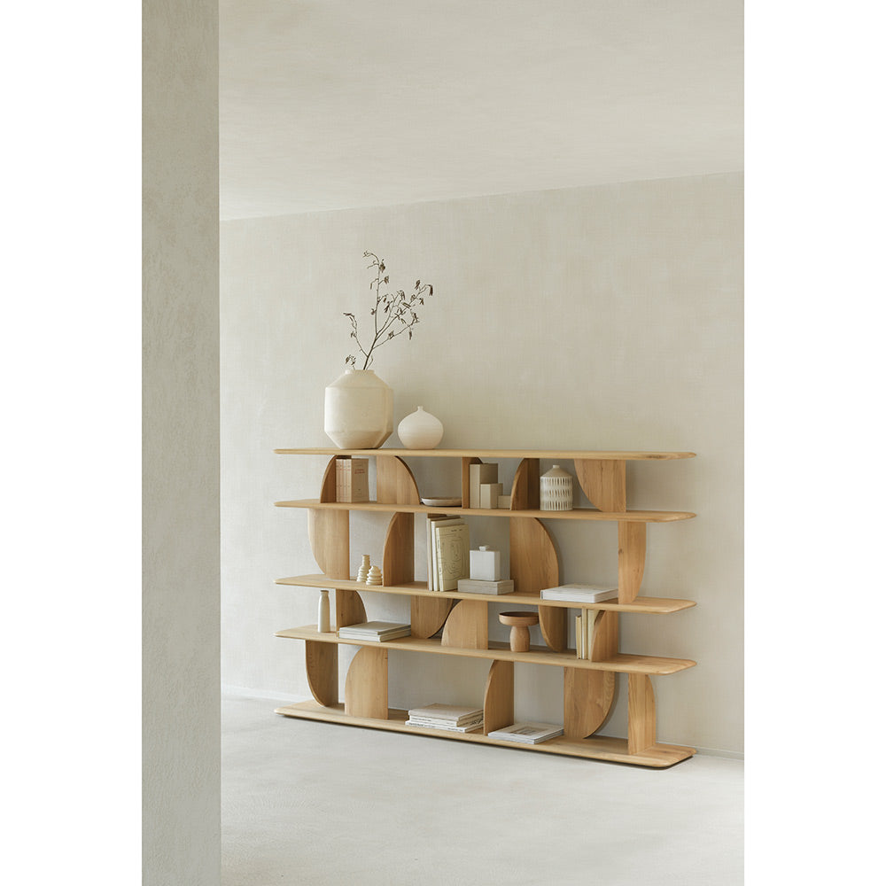 Geometric Rack Bookcase - Oak