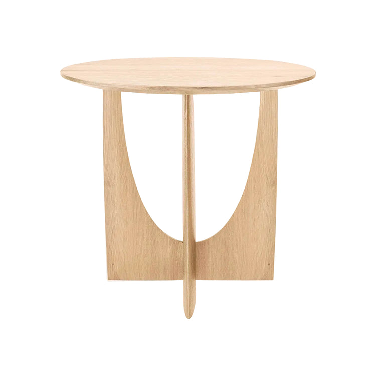 Geometric Side Table - Oak