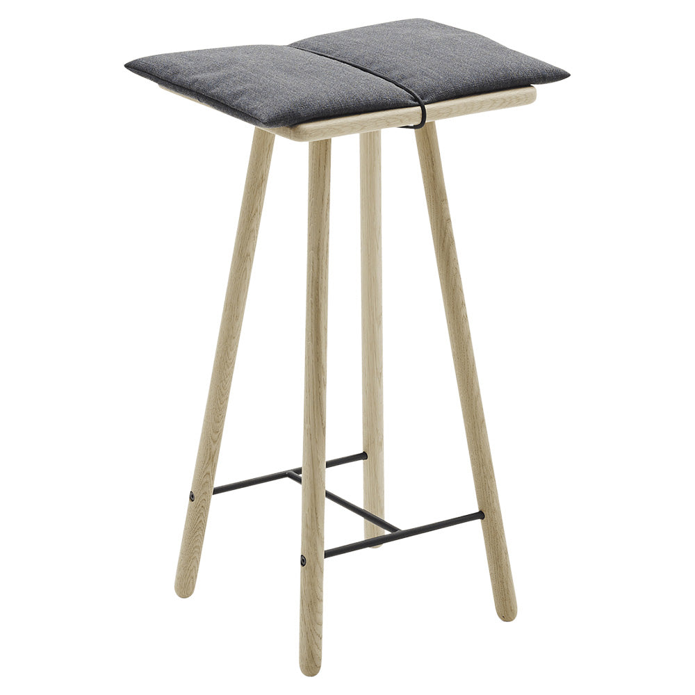 Georg Bar Stool - Oak, Dark Gray