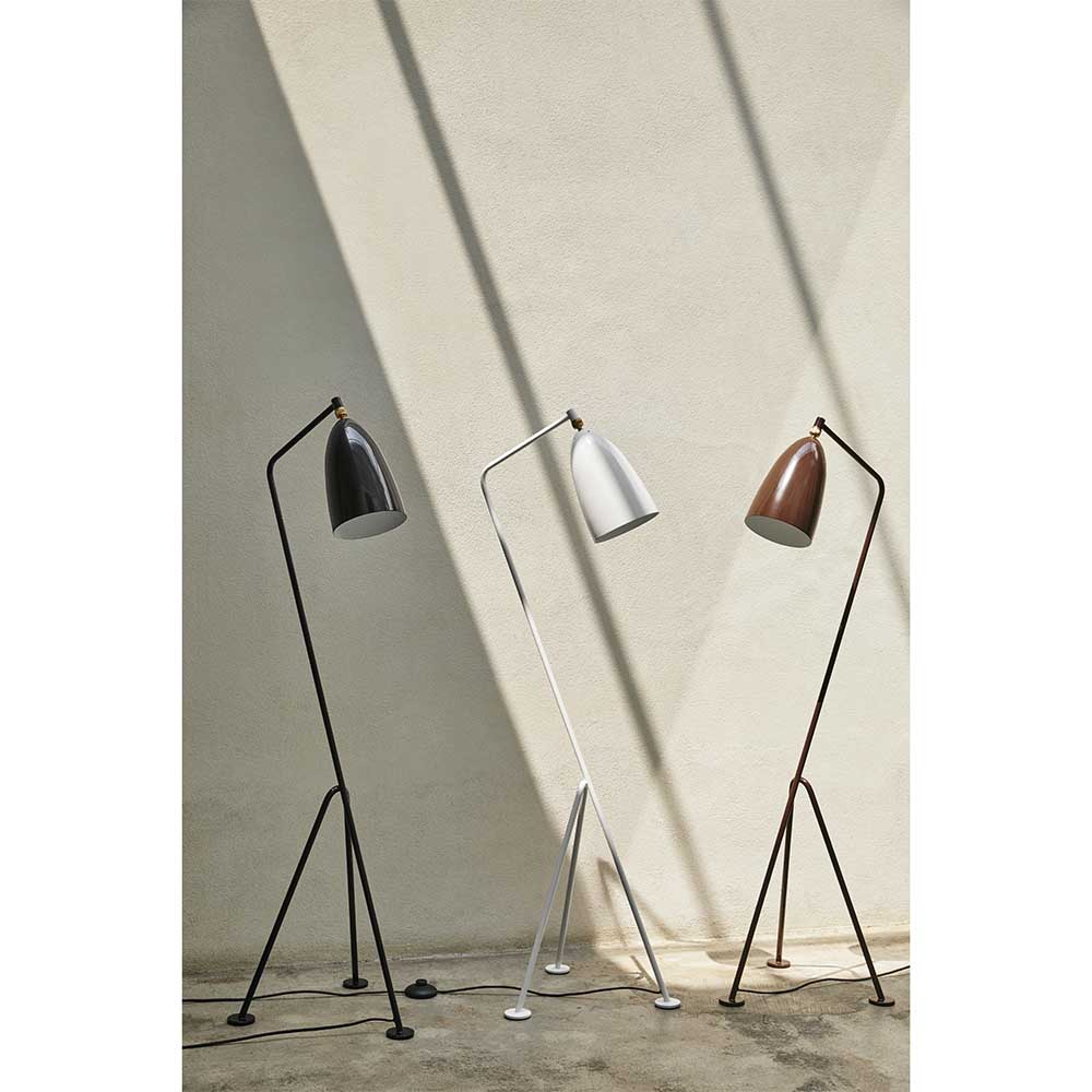 Grashoppa Floor Lamp - Alabaster White Glossy
