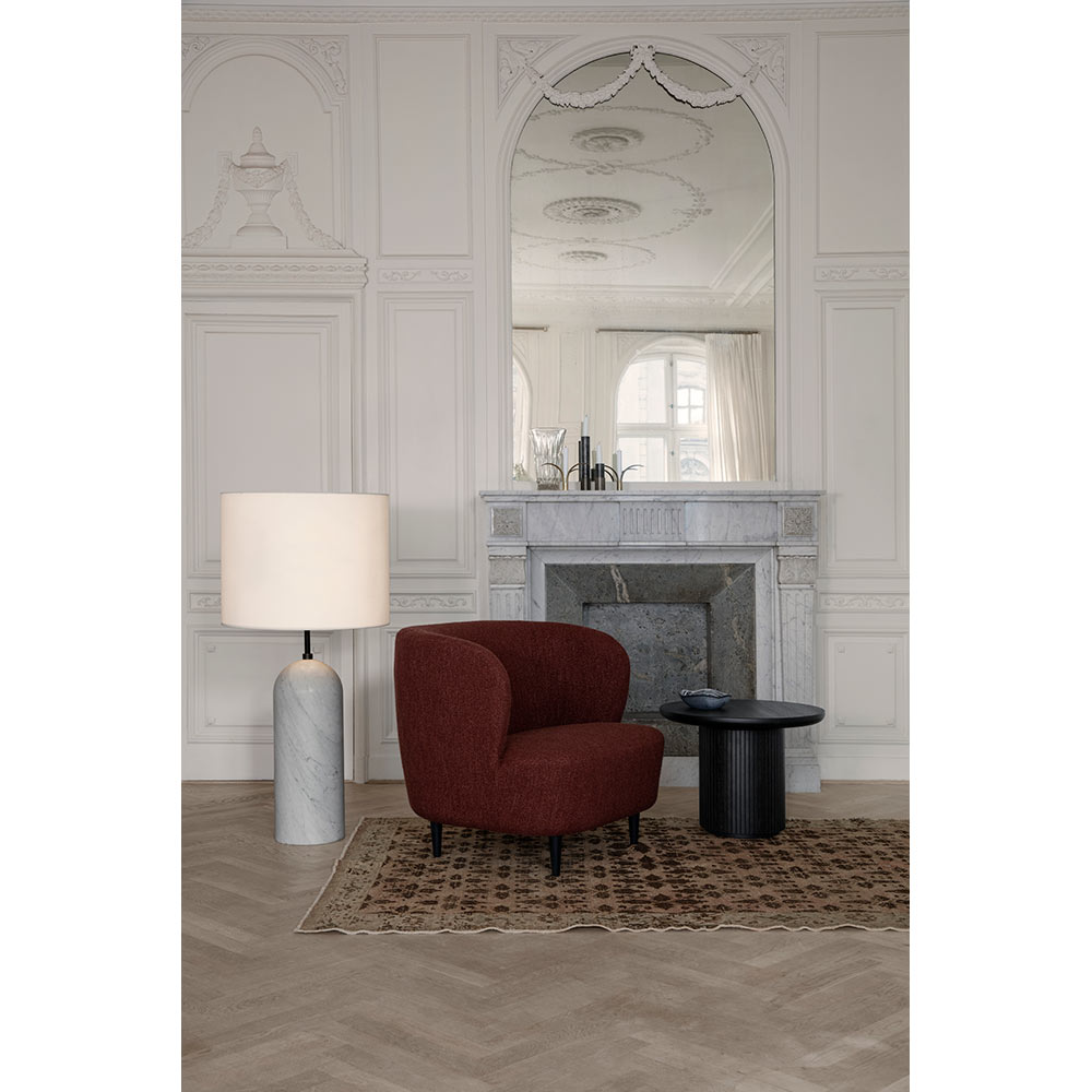 Gravity XL High Floor Lamp - White Marble, White Shade