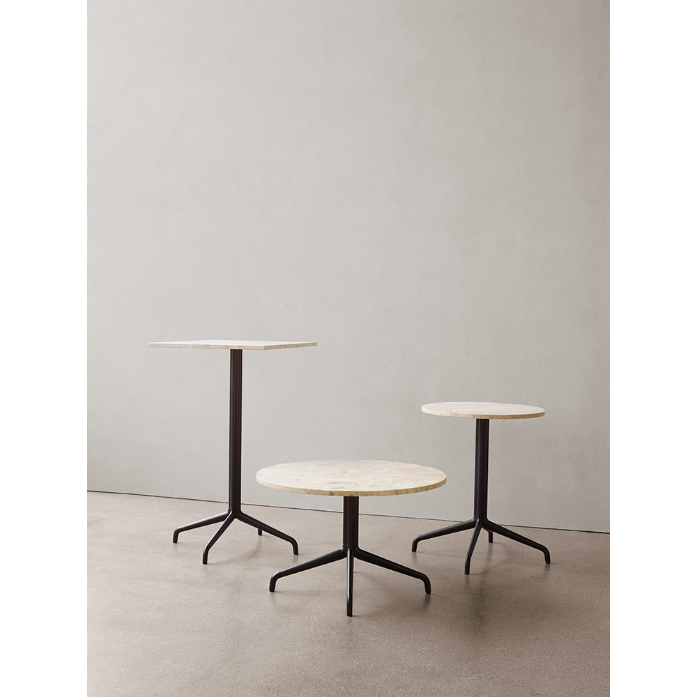 Harbour Column Rectangular Bar Counter Table - Charcoal Linoleum, Star Base