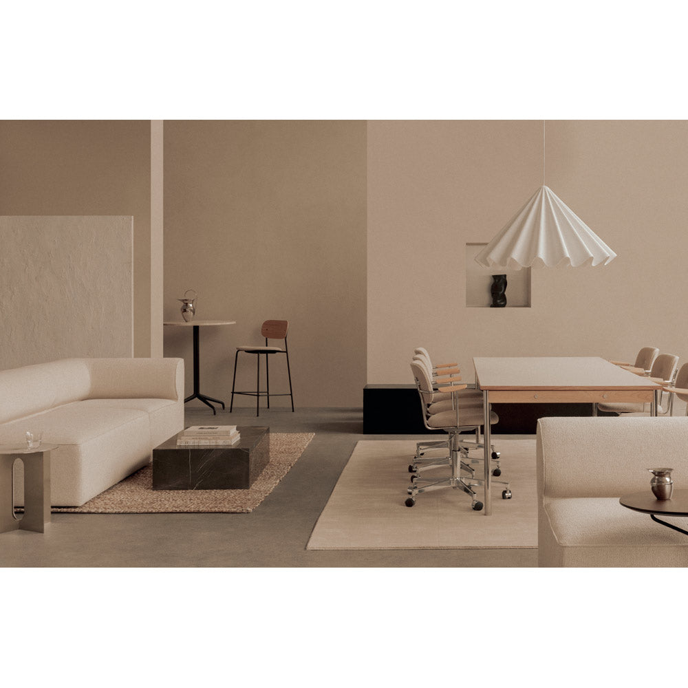 Harbour Column Round Bar Counter Table - Kunis Breccia Stone, Star Base