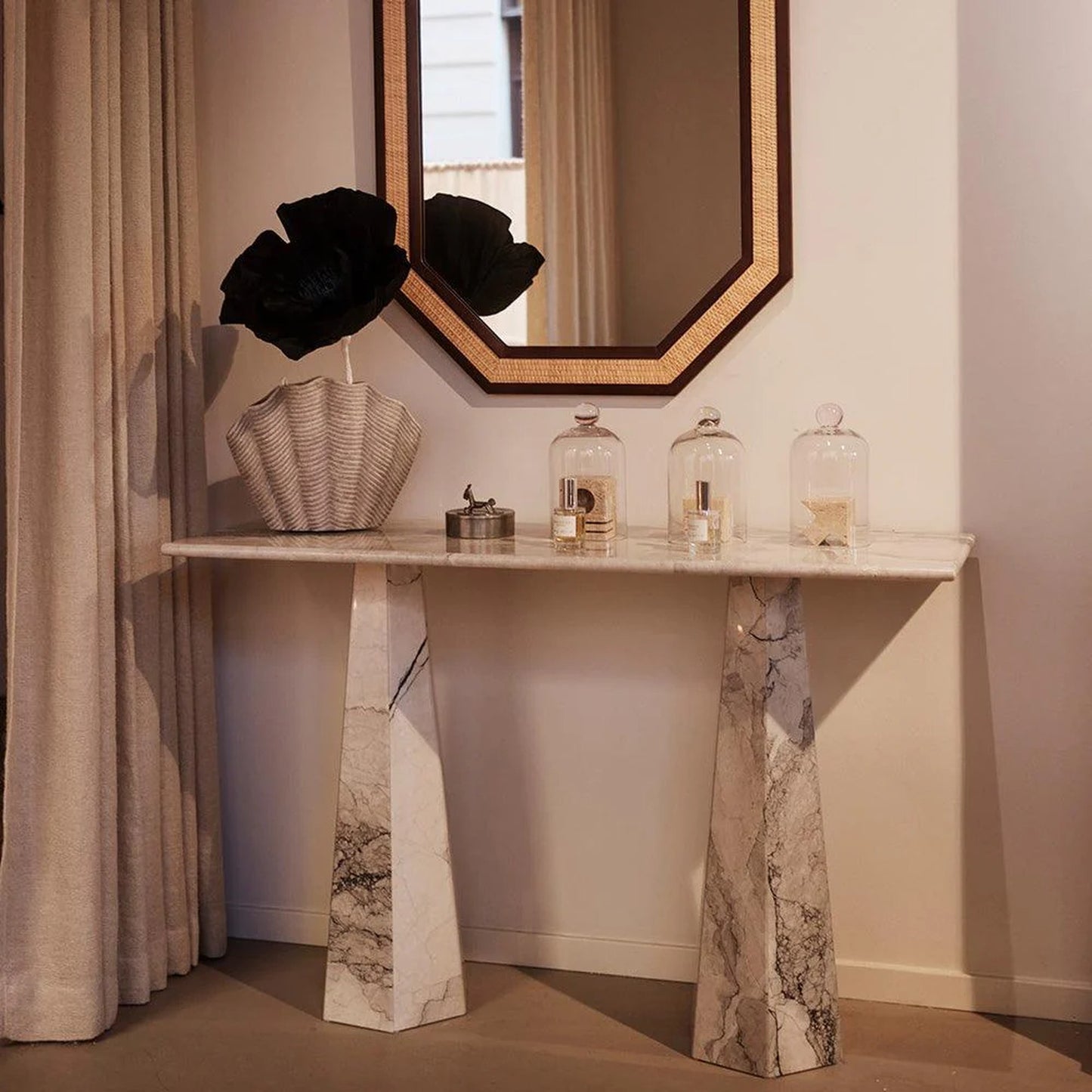 Hexagon Console Table - Albanian Gray