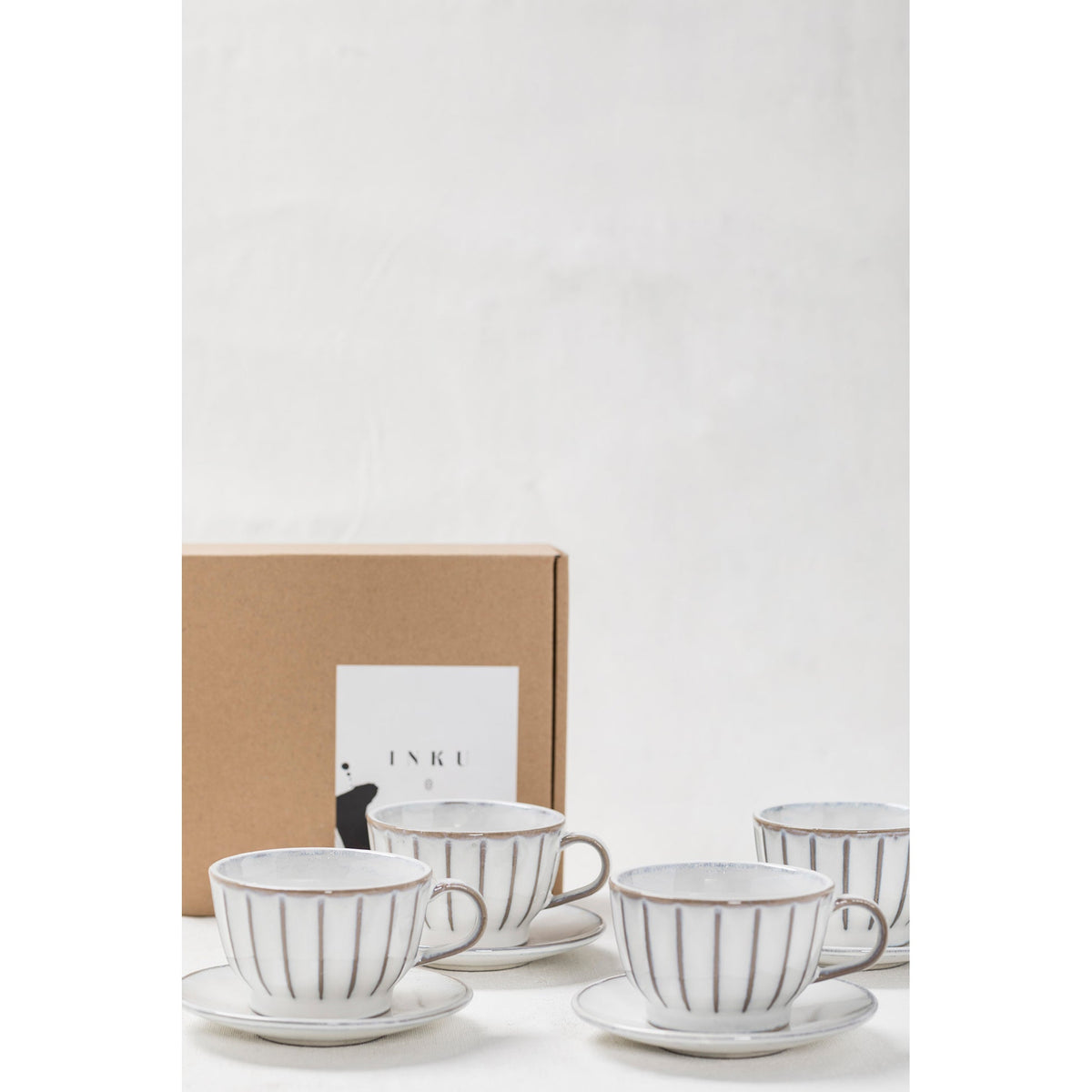 Inku White Coffee Cup Set of 4