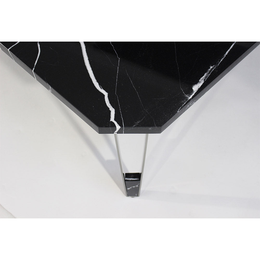 Ionic Square Coffee Table - Nero Marquina Marble