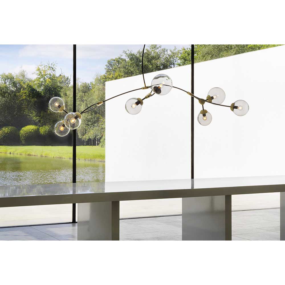 Ivy 8 Pendant - Bronze, Satin Brass