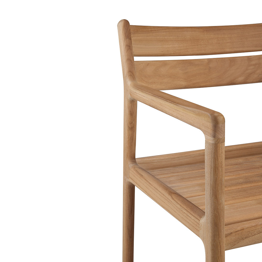 Jack Outdoor Dining Chair with Armrest - Teak