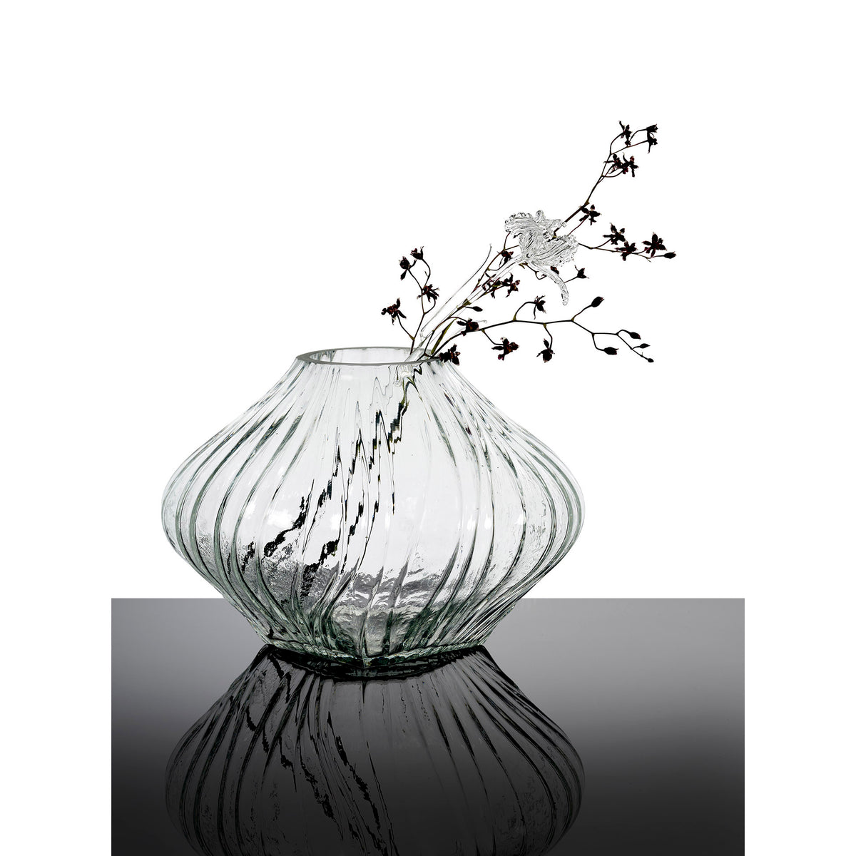 Josephine Vase 04 with Glass Tube - Transparent