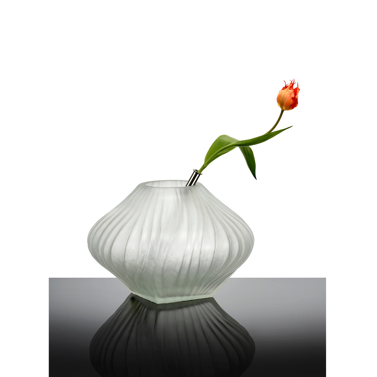 Josephine Vase 04 with Glass Tube - Transparent Matte