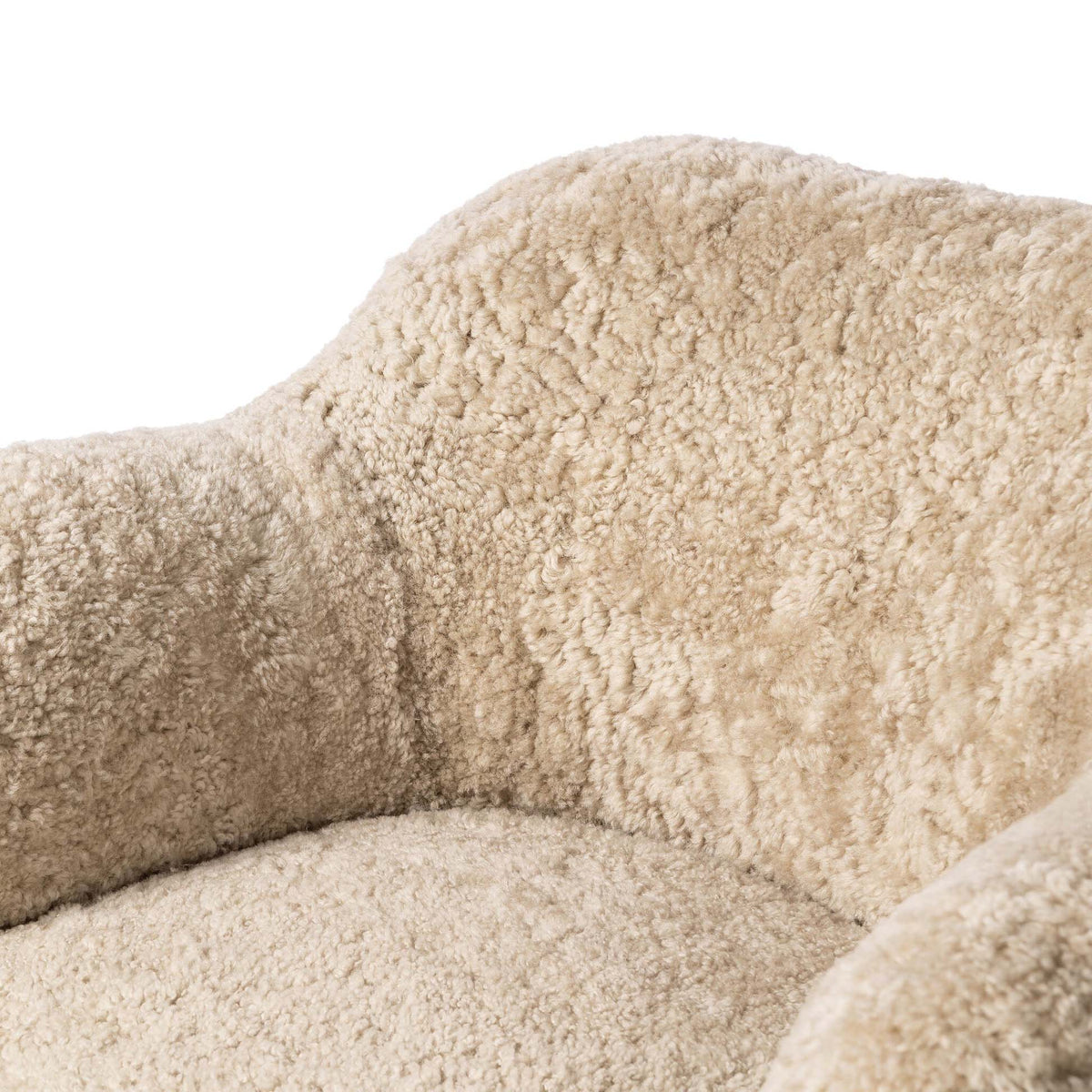 Julius Swivel Chair - Beige Shearling