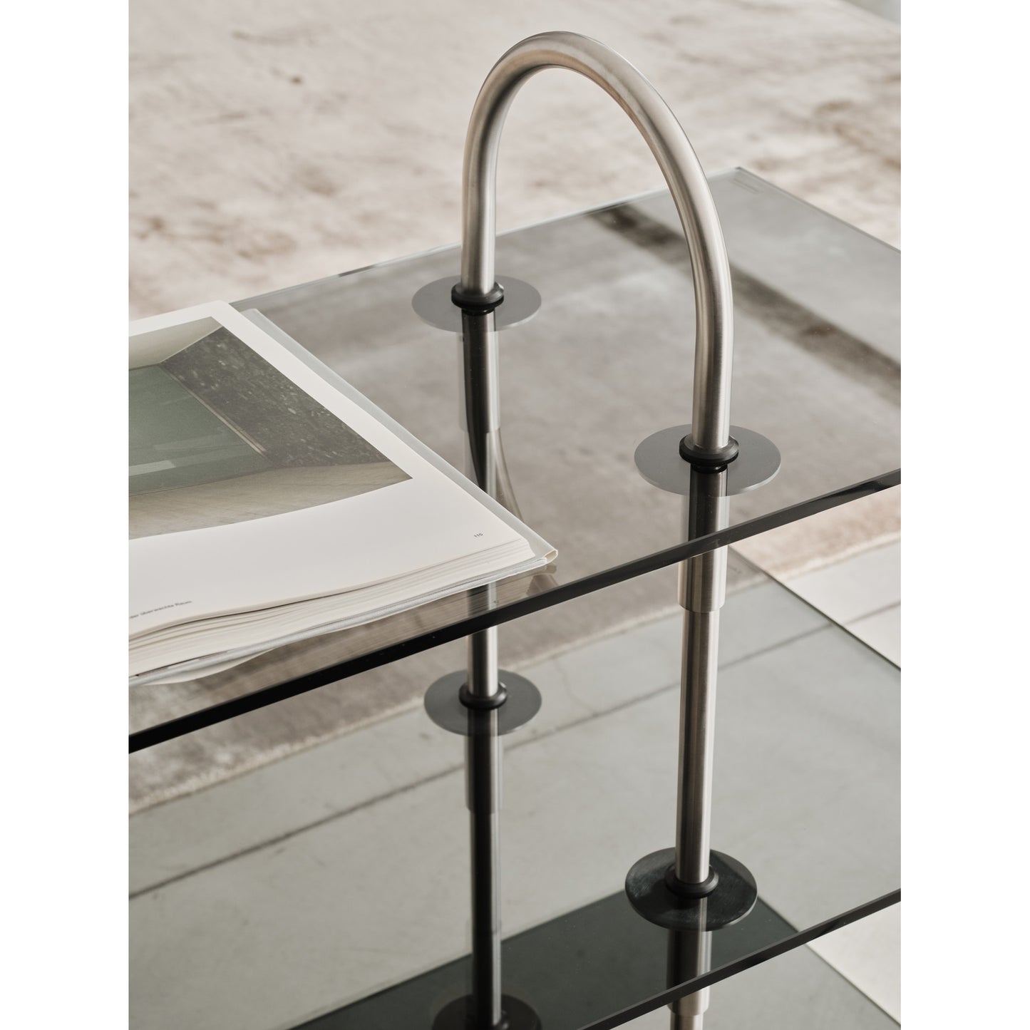 Keen Shelving System 3x3 - 81", Smoke Tempered Glass