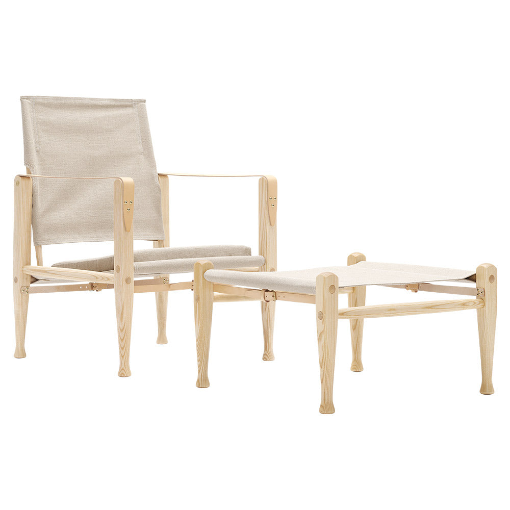 KK97170 Footstool - Natural Canvas, Ash White Oil