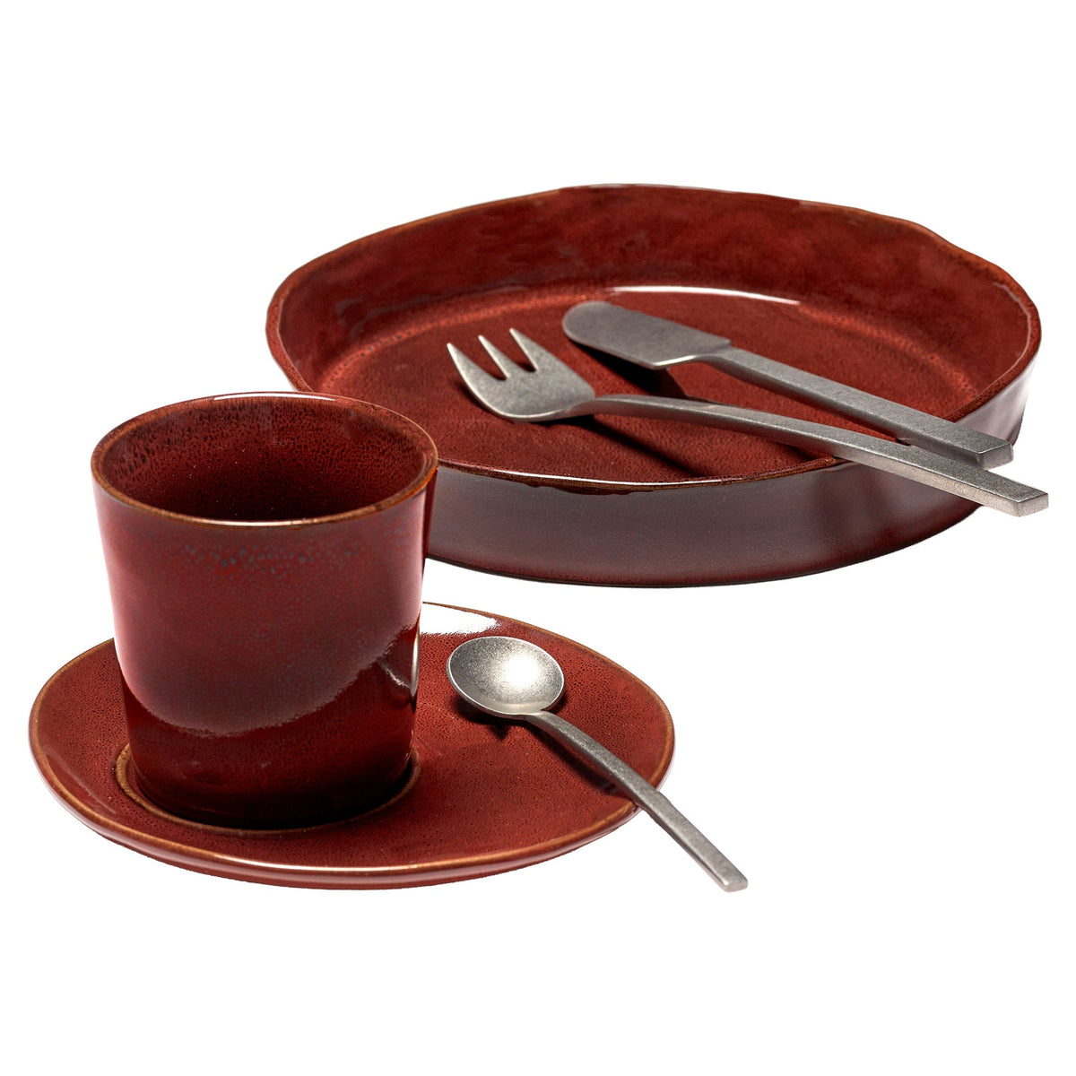 La Mère Venetian Red Saucer - Set of 4
