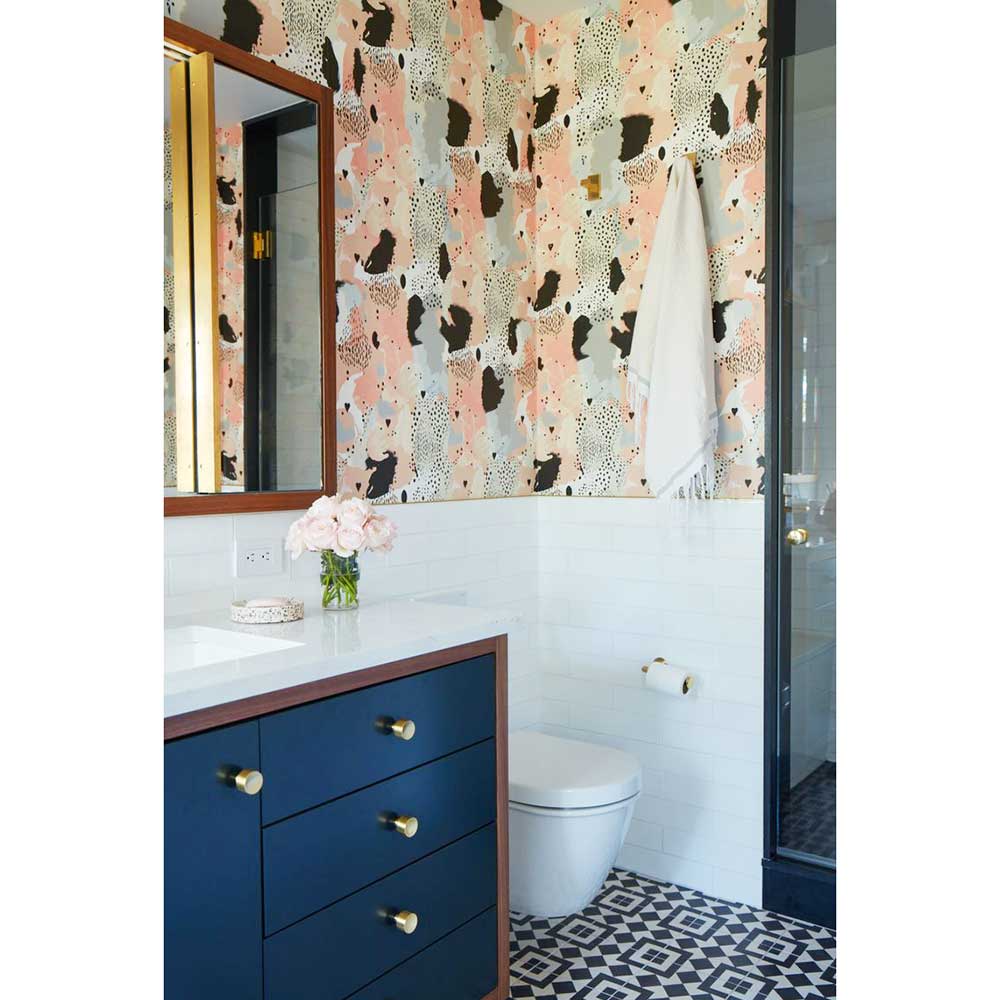 Love Leopard Wallpaper - Peach