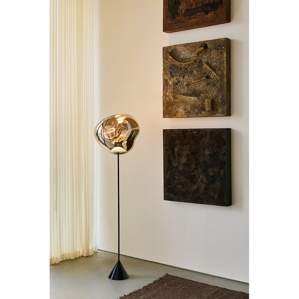 Melt Cone Slim Floor Lamp - Gold