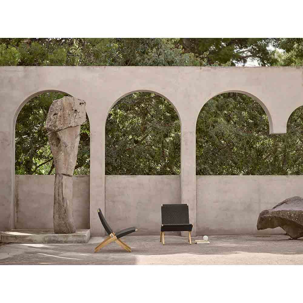 MG501 Outdoor Cuba Chair - Teak, Charcoal