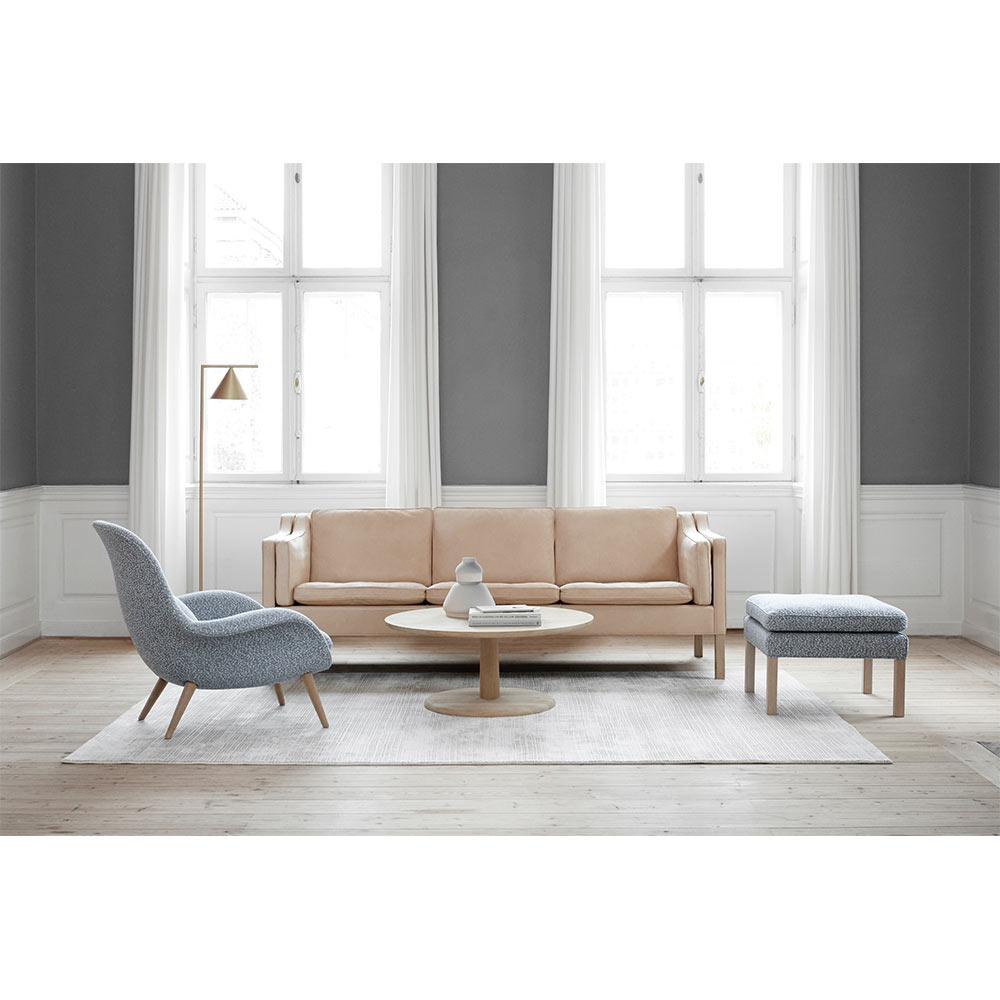 Mogensen 2213 3 Seater Sofa - Leather, Soap Oak
