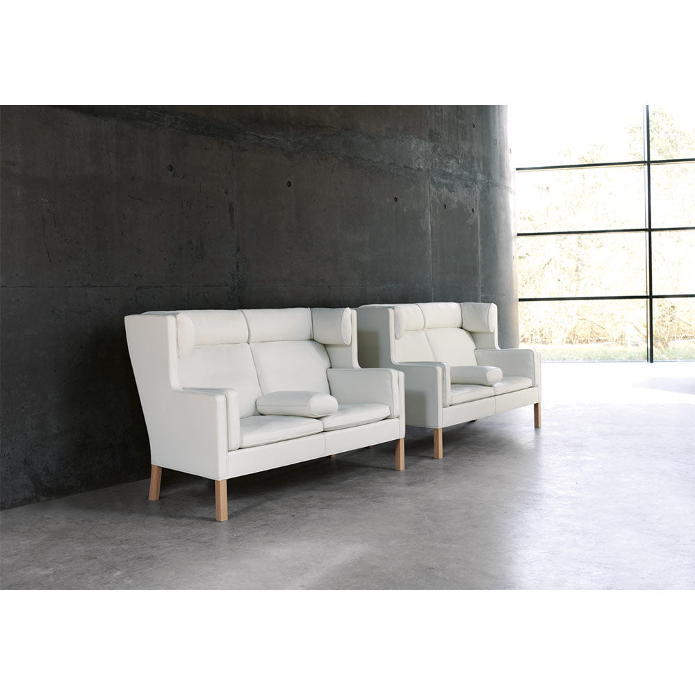 Mogensen 2292 Coupe Sofa - Leather, Oiled Oak