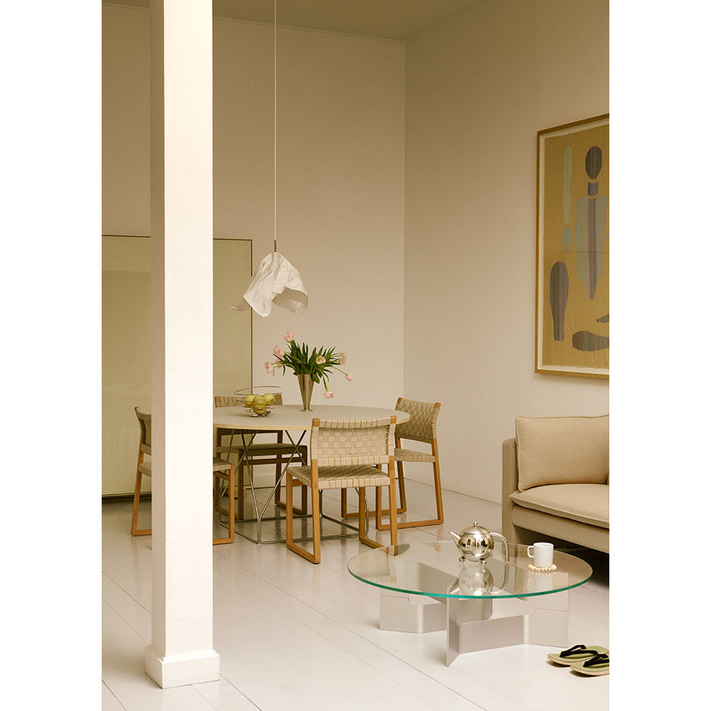 Mogensen BM61 Dining Chair - Black Linen Webbing, Oak Black Lacquer