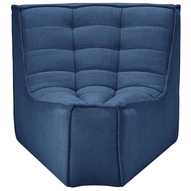 N701 45 Degree Round Corner Modular Sofa - Blue