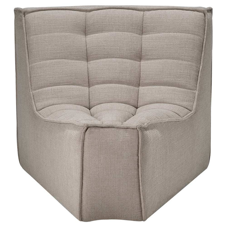 N701 45 Degree Round Corner Modular Sofa - Ecru