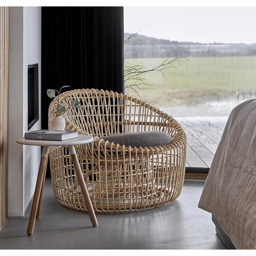 Nest Round Chair - Cognac Leather Cushions