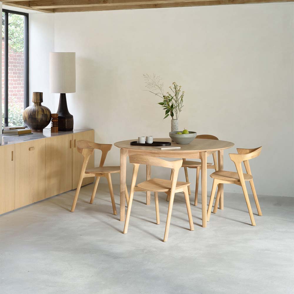 Oak Bok Round Extendable Dining Table