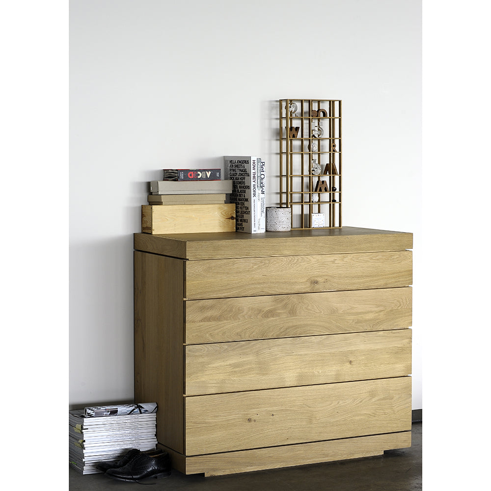 Oak Burger chest of drawers - 4 drawers