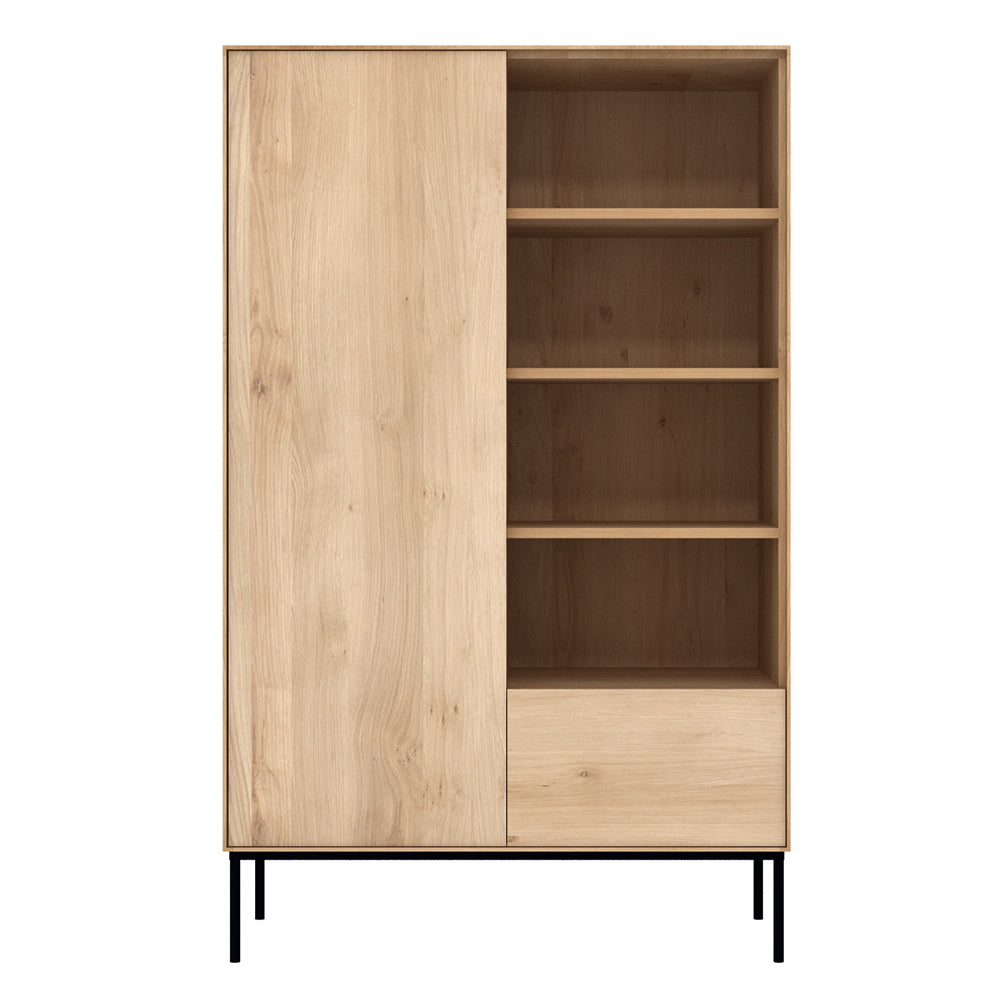 Oak Whitebird storage cupboard - 1 door - 1 drawer
