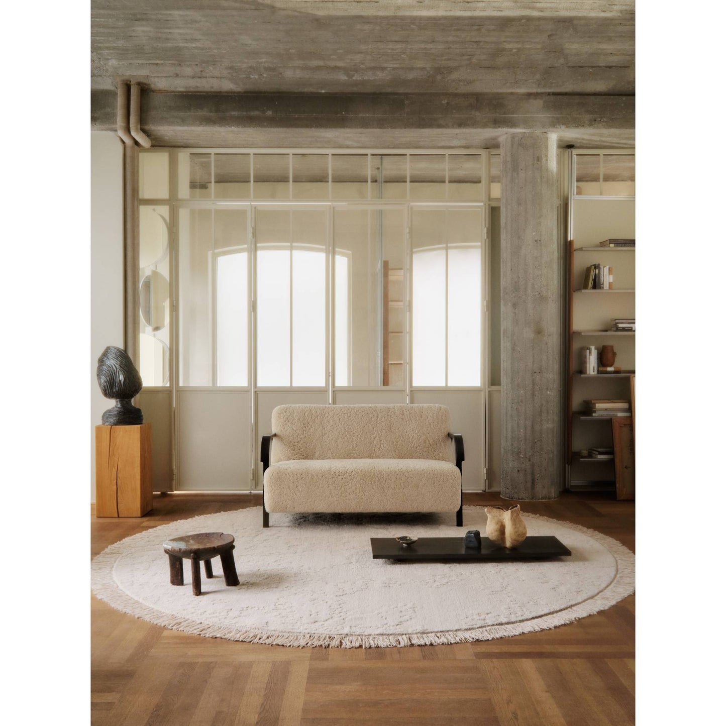 Oceanic Reef Round Rug - Beige