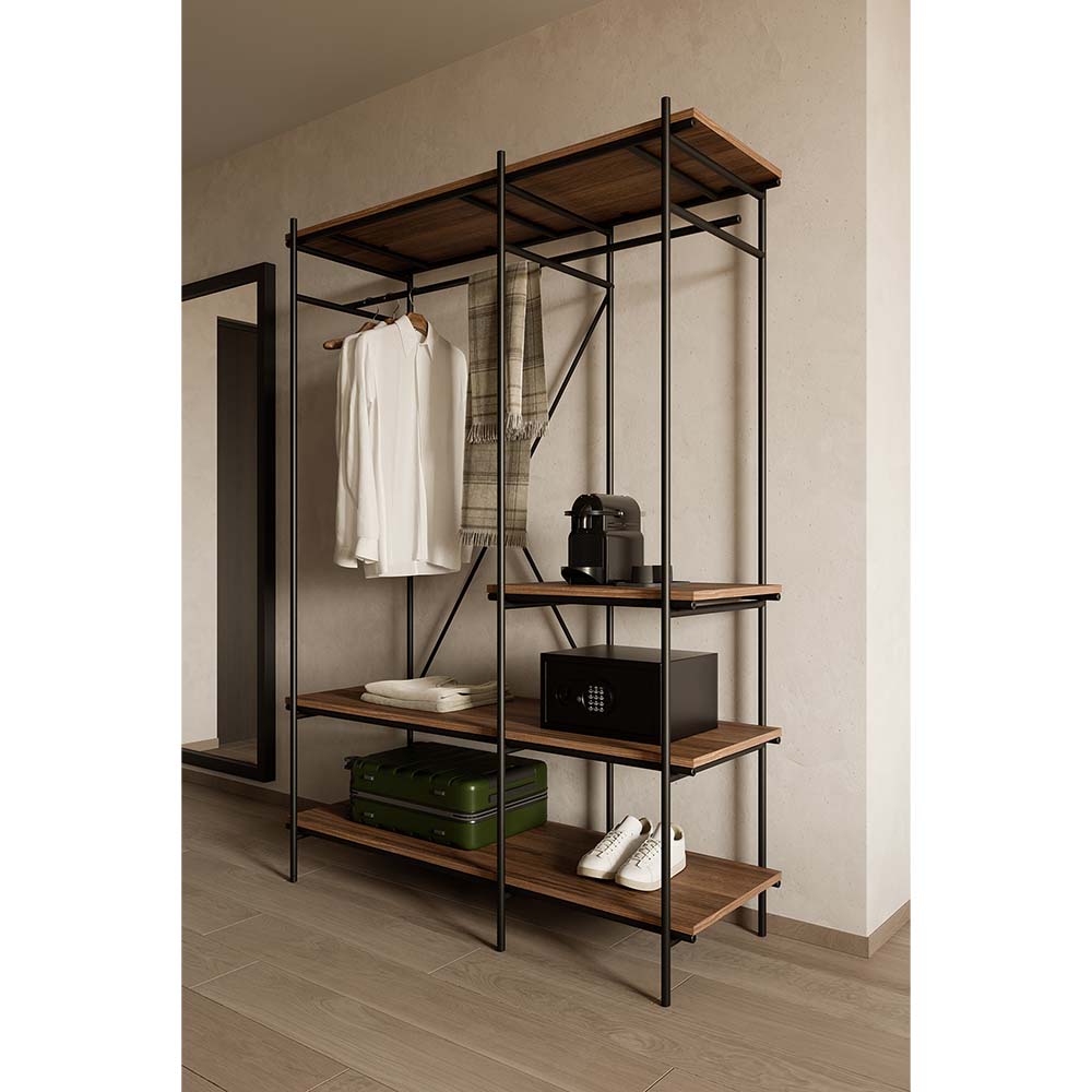 Oscar Hanging Rack - Brown Teak