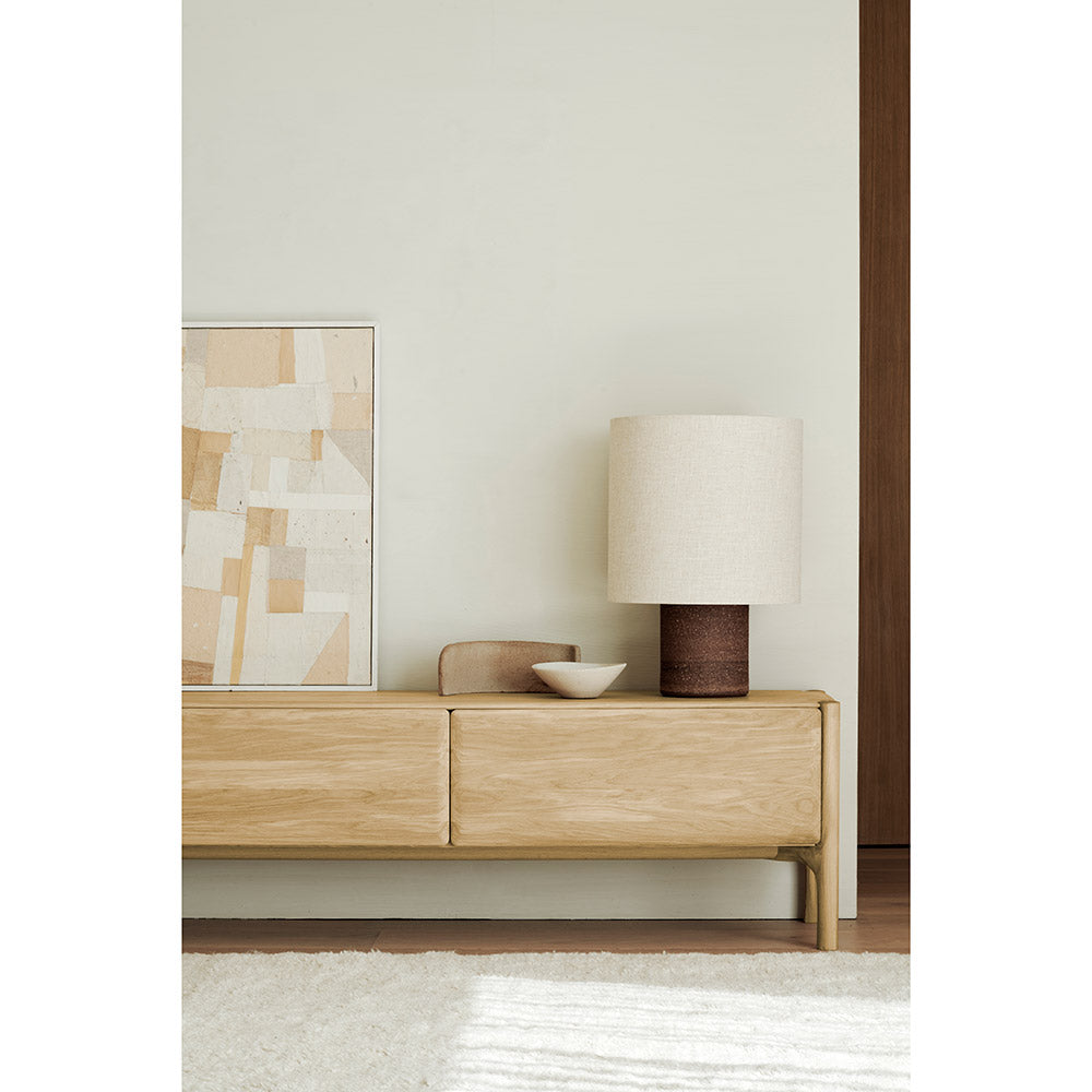 PI TV Cupboard - 2 Drawers, Oak