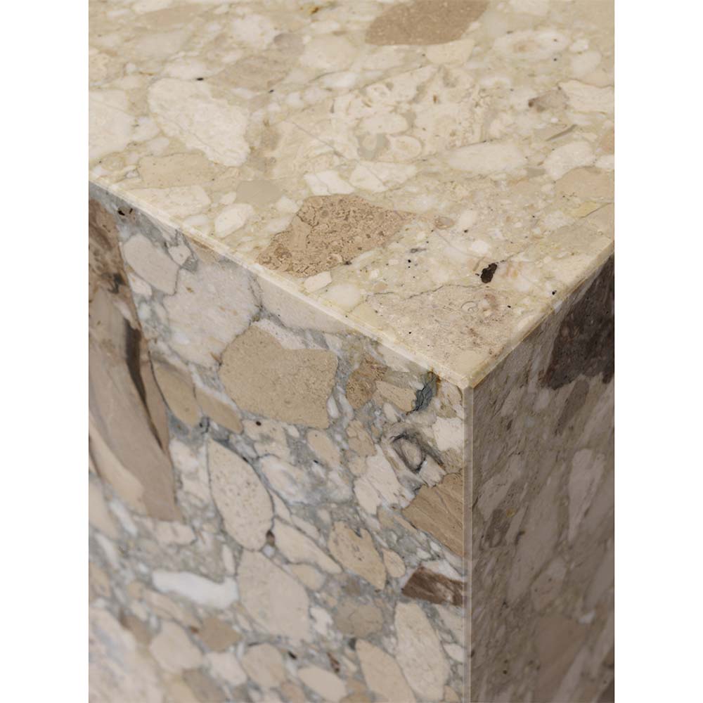 Plinth Cubic Stone Table - Kunis Breccia