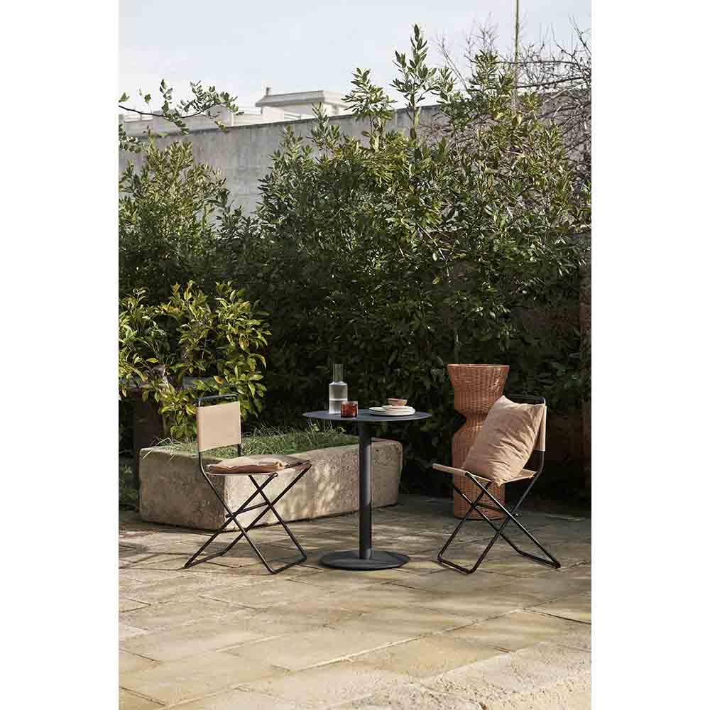 Pond Outdoor Cafe Table - Black