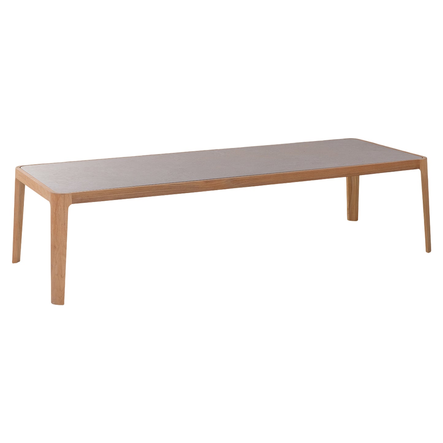 Positano Dining Table - Ceramic Top, Teak Base