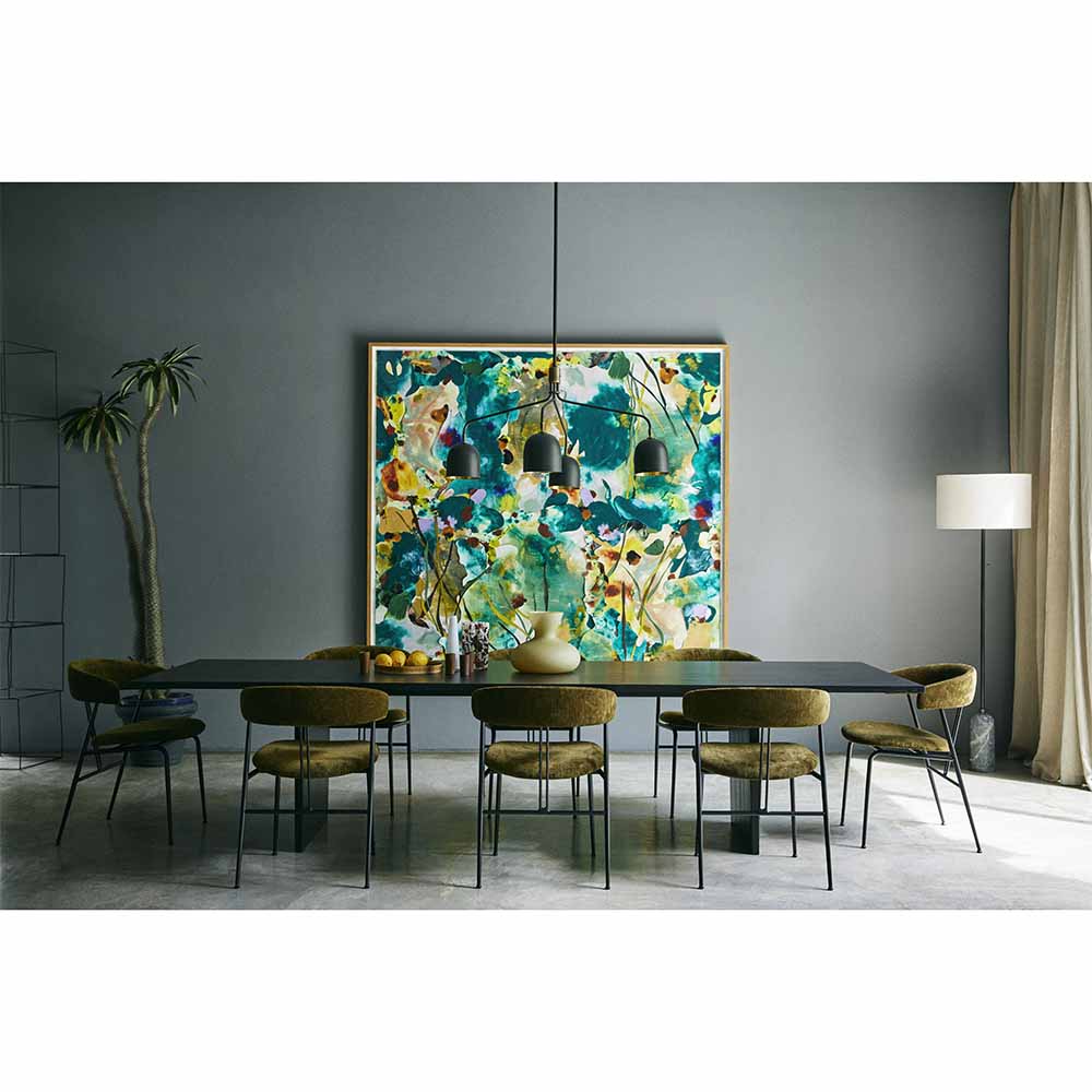 Private Dining Table - Brown/Black Ash