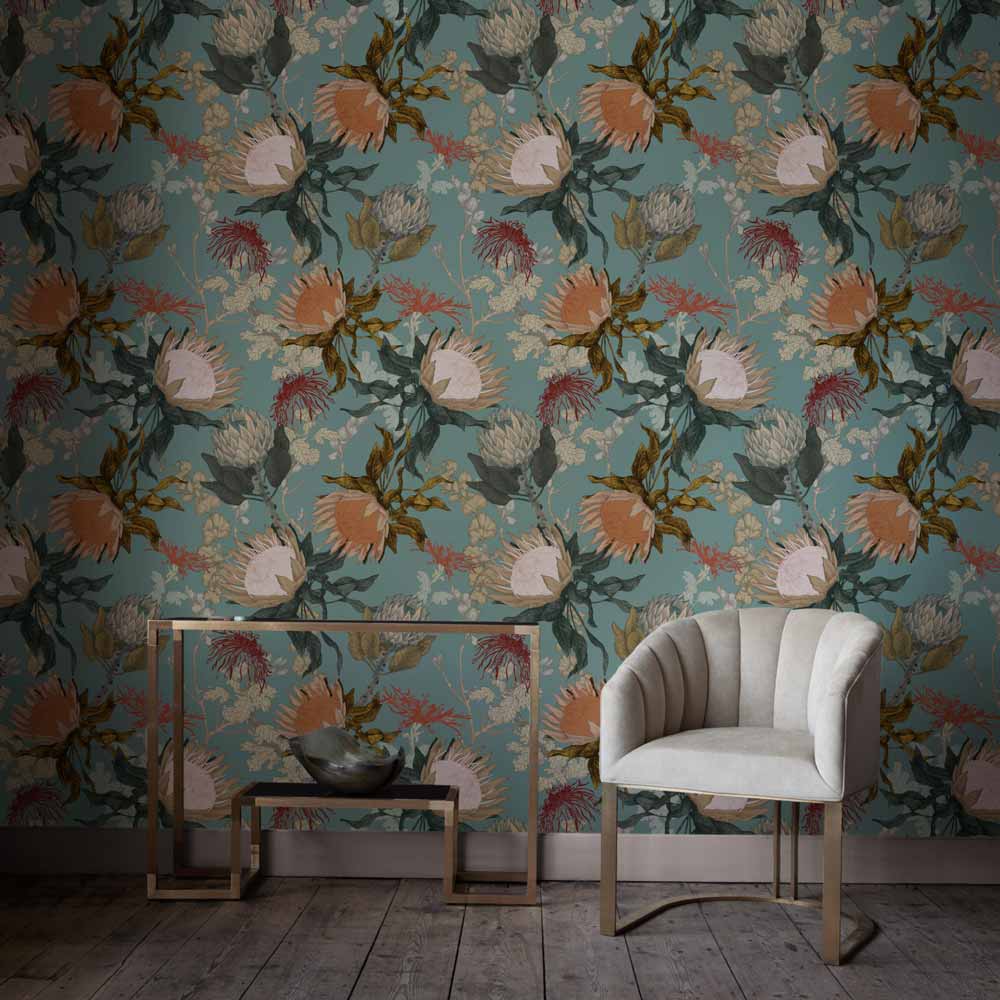 Proteas' Dream Wallpaper - Duck Egg