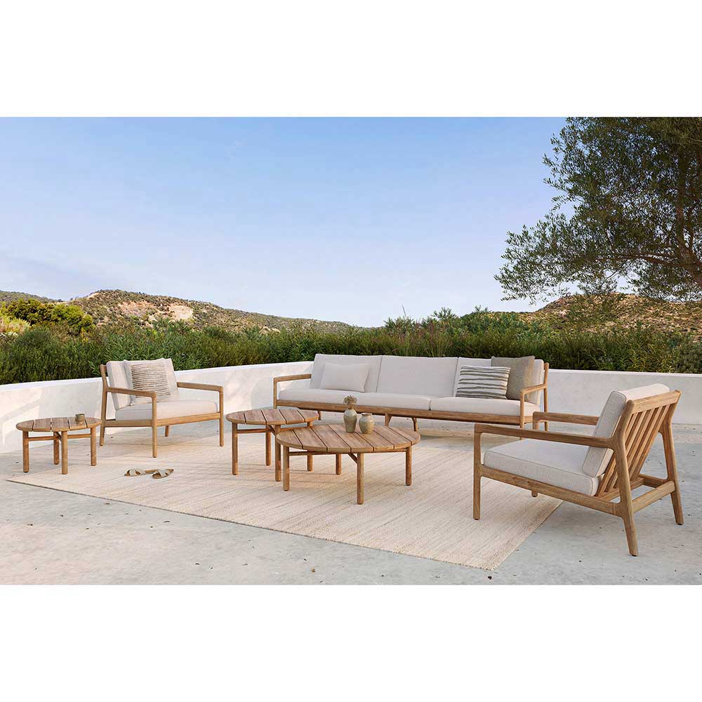 Quatro Outdoor Coffee Table - Teak, 14"H