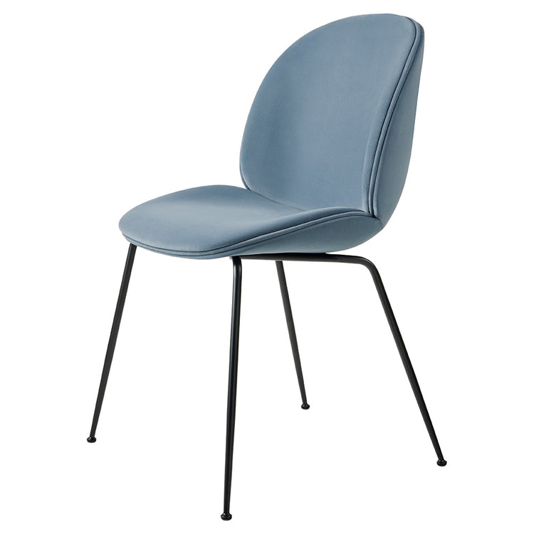 Quick Ship Beetle Fully Upholstered Dining Chair - Sunday Velvet 002, Conic Base