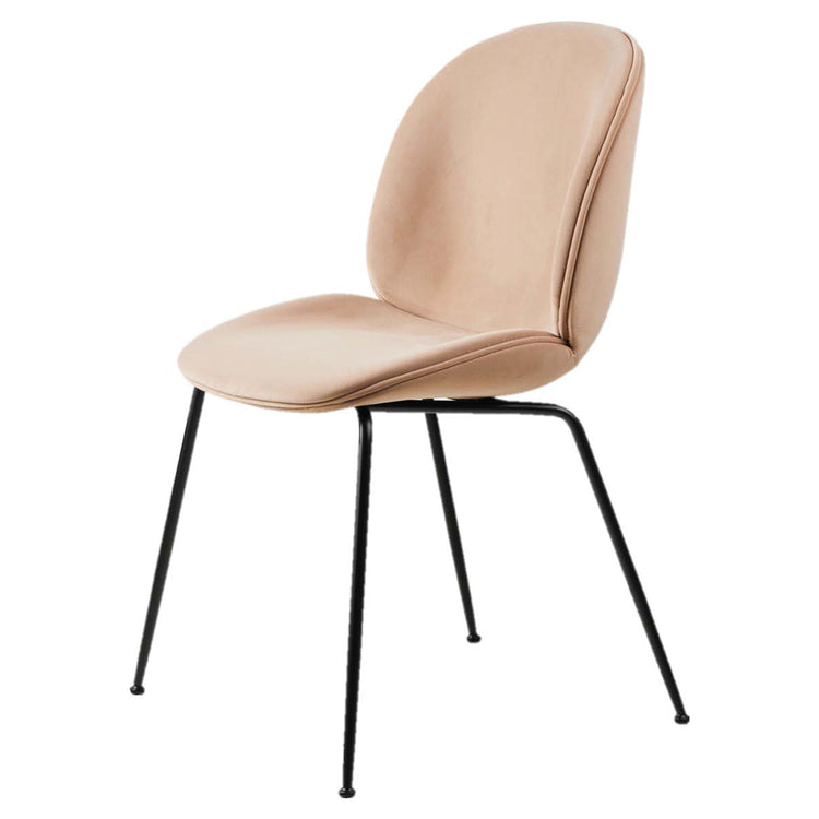 Quick Ship Beetle Fully Upholstered Dining Chair - Sunday Velvet 034, Conic Base